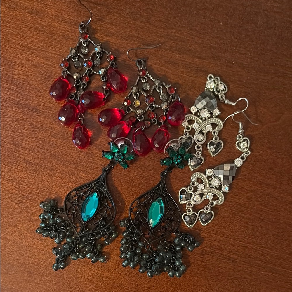 Chandelier Earrings Set of Three (3)